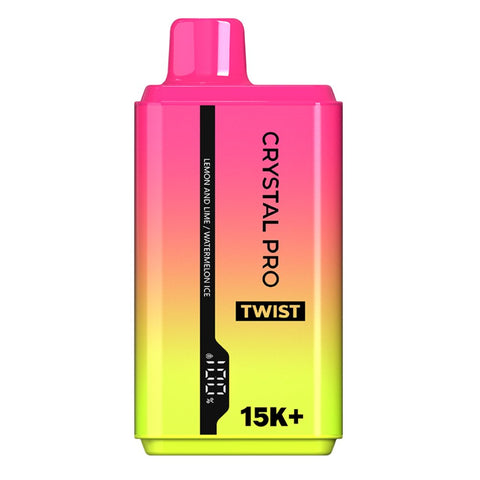 Buy cheapest online The Crystal Pro Twist 15000 Puffs Disposable Vape Lemon Lime Watermelon Ice at lowest price in uk