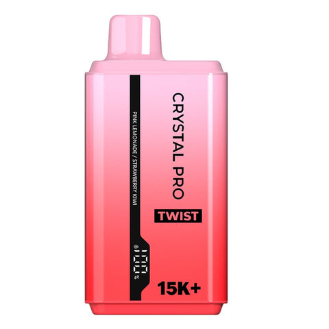 Buy cheapest online The Crystal Pro Twist 15000 Puffs Disposable Vape Pink Lemonade Strawberry Kiwi at lowest price in uk