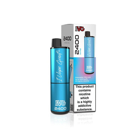 Buy cheapest online IVG 2400 Disposable Vape Pod Puff Bar Kit Ice Pop at lowest price in uk