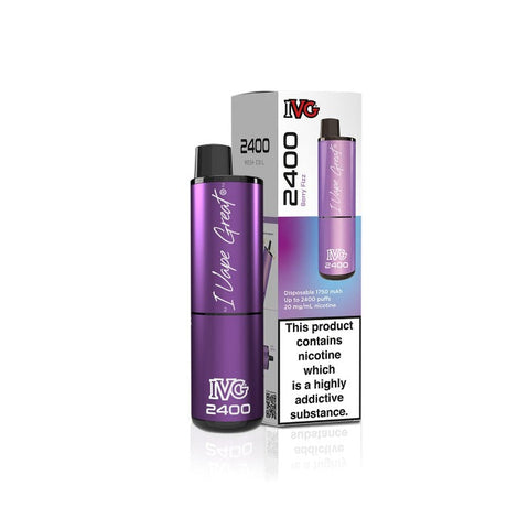 Buy cheapest online IVG 2400 Disposable Vape Pod Puff Bar Kit Berry Fizz at lowest price in uk