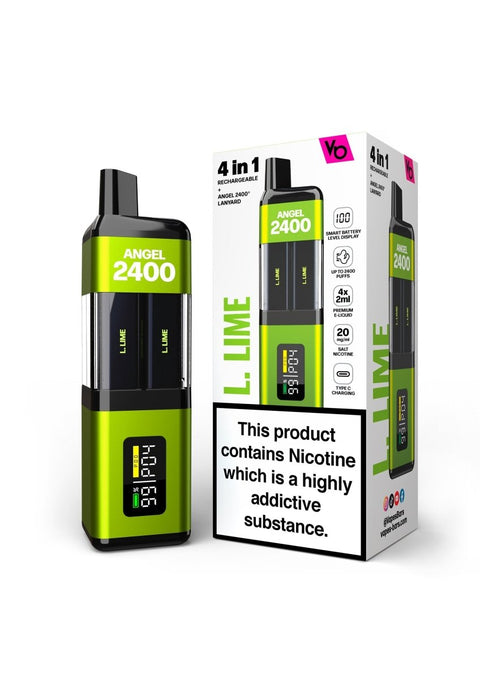 Buy cheapest online Angel 2400 Puffs Disposble Vape Kit by Vapes Bars Lemon Lime at lowest price in uk