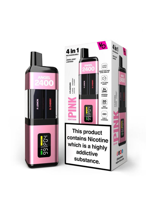 Buy cheapest online Angel 2400 Puffs Disposble Vape Kit by Vapes Bars Pink Edition (Multi Flavour) at lowest price in uk