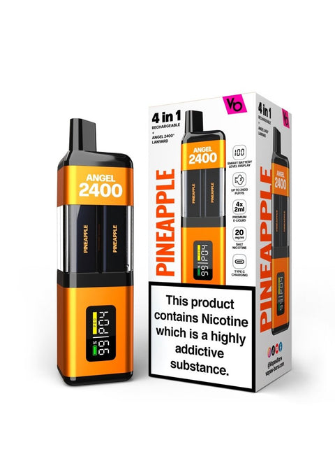 Buy cheapest online Angel 2400 Puffs Disposble Vape Kit by Vapes Bars Pineapple at lowest price in uk