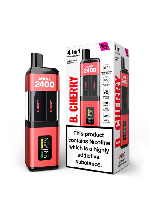 Buy cheapest online Angel 2400 Puffs Disposble Vape Kit by Vapes Bars Blueberry Cherry at lowest price in uk