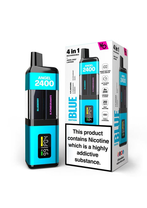 Buy cheapest online Angel 2400 Puffs Disposble Vape Kit by Vapes Bars Blue Edition (Multi Flavour) at lowest price in uk