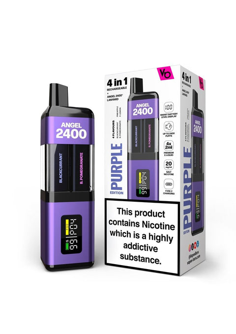 Buy cheapest online Angel 2400 Puffs Disposble Vape Kit by Vapes Bars Purple Edition (Multi Flavour) at lowest price in uk