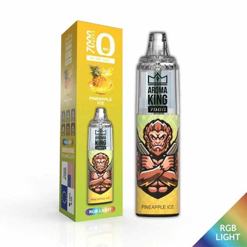 Buy cheapest online Aroma King 7000 (0mg) Disposable Vape Pod Pineapple Ice at lowest price in uk