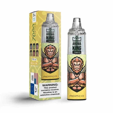 Buy cheapest online Aroma King 7000 Puffs Disposable Vape Pod Pineapple Ice at lowest price in uk