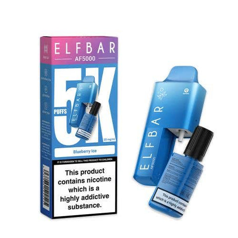 Buy cheapest online Elf Bar AF5000 Puffs Disposable Vape Device Blueberry Ice at lowest price in uk