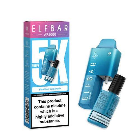 Buy cheapest online Elf Bar AF5000 Puffs Disposable Vape Device Blue Razz Lemonade at lowest price in uk