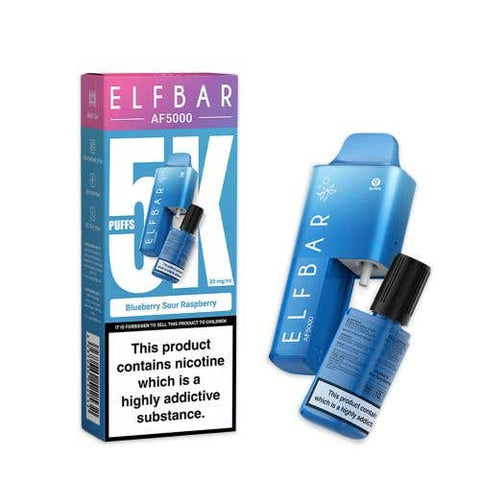 Buy cheapest online Elf Bar AF5000 Puffs Disposable Vape Device Blueberry Sour Raspberry at lowest price in uk