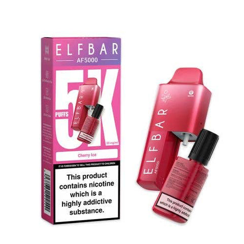 Buy cheapest online Elf Bar AF5000 Puffs Disposable Vape Device Cherry Ice at lowest price in uk