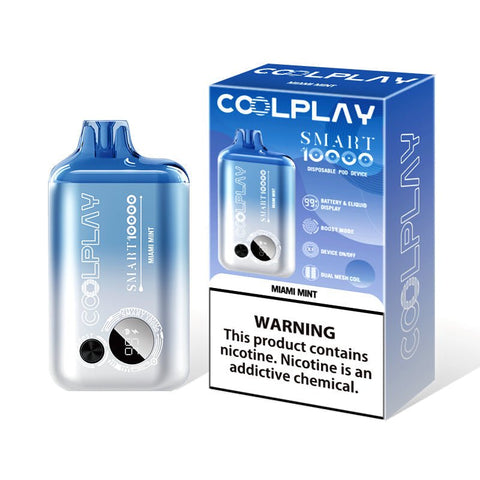 Buy cheapest online Coolplay Smart 10000 Puffs Disposable Vape Kit Device Miami Mint at lowest price in uk