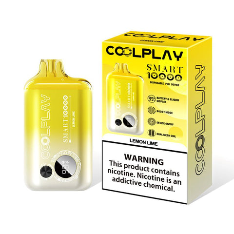 Buy cheapest online Coolplay Smart 10000 Puffs Disposable Vape Kit Device Lemon Lime at lowest price in uk