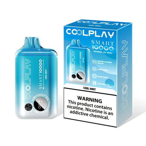 Buy cheapest online Coolplay Smart 10000 Puffs Disposable Vape Kit Device Cool Mint at lowest price in uk