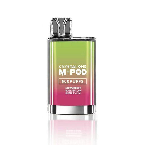 Buy cheapest online Crystal M Pod 600 Puffs Disposable Vape Pod-Box of 10 Strawberry Watermelon Bubblegum at lowest price in uk
