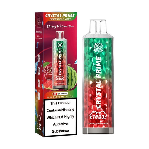 Buy cheapest online Crystal Prime 7000 3D Disposable Vape Puff Device Cherry Watermelon at lowest price in uk