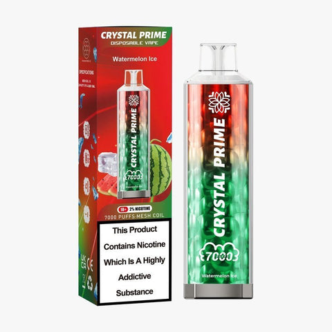 Buy cheapest online Crystal Prime 7000 3D Disposable Vape Puff Device Watermelon Ice (New)😍 at lowest price in uk