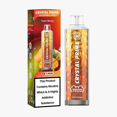 Buy cheapest online Crystal Prime 7000 3D Disposable Vape Puff Device Triple Mango(New)😍 at lowest price in uk