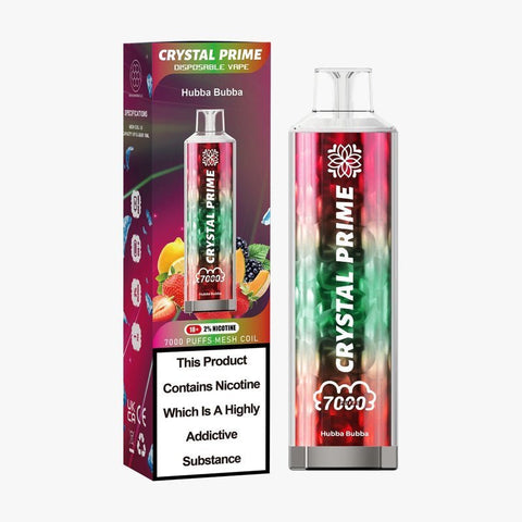 Buy cheapest online Crystal Prime 7000 3D Disposable Vape Puff Device Hubba Bubba (New)😍 at lowest price in uk