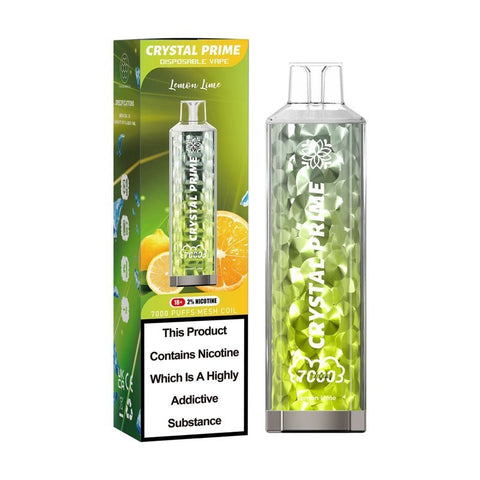 Buy cheapest online Crystal Prime 7000 3D Disposable Vape Puff Device Lemon Lime at lowest price in uk