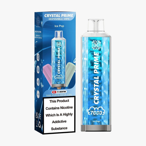 Buy cheapest online Crystal Prime 7000 3D Disposable Vape Puff Device Ice Pop(New)😍 at lowest price in uk