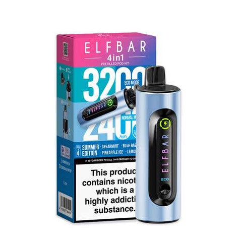 Buy cheapest online Elf Bar 4-in-1 3200 Prefilled Pod Kit Box of 5 Summer Edition at lowest price in uk