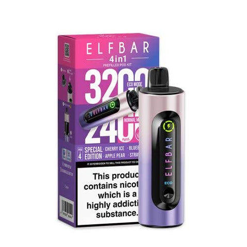 Buy cheapest online Elf Bar 4-in-1 3200 Prefilled Pod Kit Box of 5 Special Edition at lowest price in uk