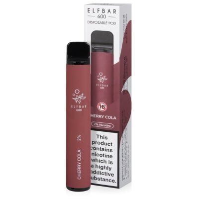 Buy cheapest online Elf Bar 600 Puffs Disposable Vape Pod Device Cherry Cola at lowest price in uk