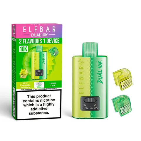 Buy cheapest online Elf Bar Dual 10K Disposable 2 in 1 Vape Lemon Edition at lowest price in uk