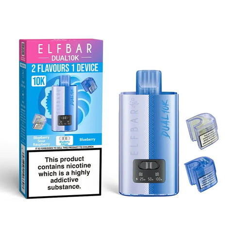 Buy cheapest online Elf Bar Dual 10K Disposable 2 in 1 Vape Blueberry Edition at lowest price in uk