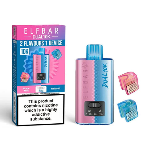 Buy cheapest online Elf Bar Dual 10K Disposable 2 in 1 Vape Shisha Edition at lowest price in uk