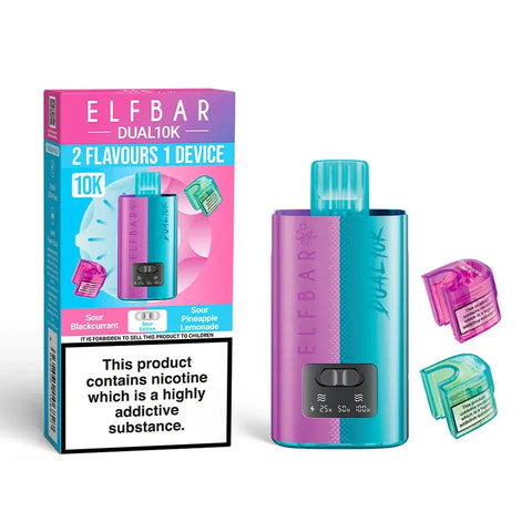 Buy cheapest online Elf Bar Dual 10K Disposable 2 in 1 Vape Sour Edition at lowest price in uk