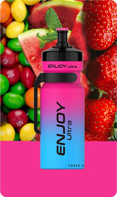 Buy cheapest online Enjoy Ultra 9000 Puffs Disposable Vape Pod Strawberry Watermelon Bubblegum at lowest price in uk