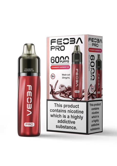 Buy cheapest online Feoba Pro 6000+ Disposbale Vape Strawberry Raspberry Ice at lowest price in uk