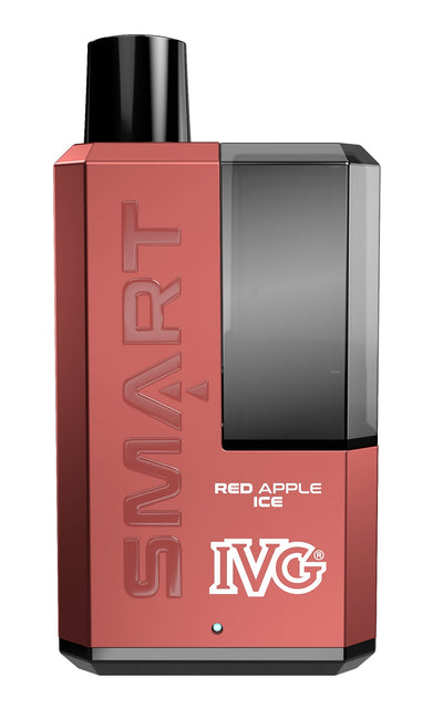 Buy cheapest online IVG Smart 5500 Puffs Disposable Vape Pod System Kit Red Apple Ice at lowest price in uk