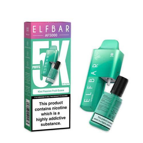 Buy cheapest online Elf Bar AF5000 Puffs Disposable Vape Device Kiwi Passion Fruit Guava at lowest price in uk