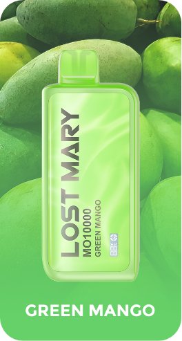 Buy cheapest online Lost Mary 10000 Puffs Disposable Vape Pod Green Mango at lowest price in uk