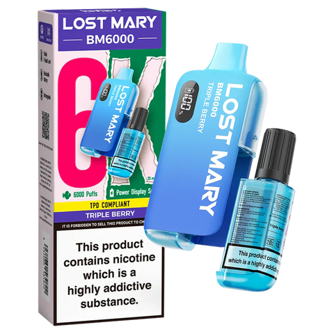 Buy cheapest online Lost Mary BM6000 Prefilled Disposable Vape Kit Triple Berry at lowest price in uk