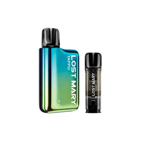 Buy cheapest online Lost Mary Tappo Pod System Vape Kit Blue Green at lowest price in uk