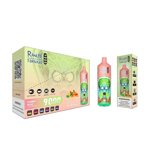 Buy cheapest online RandM Tornado 9000 Puffs Disposable Vape Gummy Bear at lowest price in uk