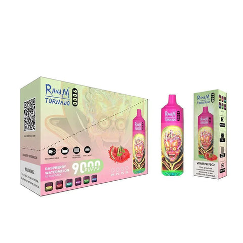 Buy cheapest online RandM Tornado 9000 Puffs Disposable Vape Raspberry Watermelon at lowest price in uk