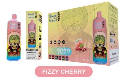 Buy cheapest online RandM Tornado 9000 Puffs Disposable Vape Fizzy Cherry at lowest price in uk