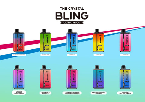 Buy cheapest online The Crystal Bling Ultra 18000 Disposable Vape Box of 10 at lowest price in uk