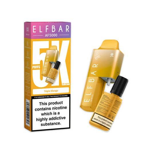 Buy cheapest online Elf Bar AF5000 Puffs Disposable Vape Device Triple Mango at lowest price in uk