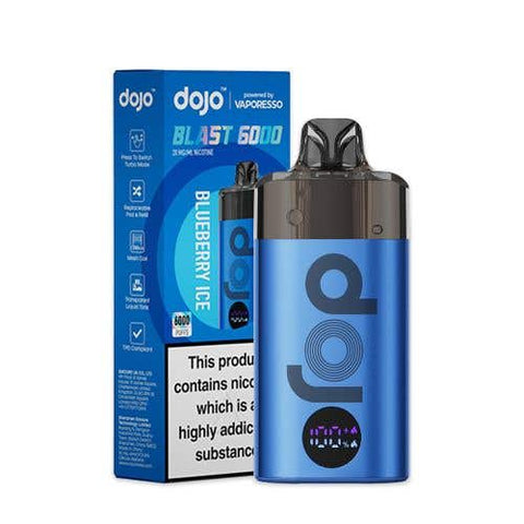 Buy cheapest online Vaporesso Dojo Blast 6000 Vape Box of 5 Blueberry Ice at lowest price in uk