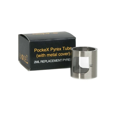 Buy cheapest online Aspire PockeX Replacement Glass Metal Sleeve Silver at lowest price in uk