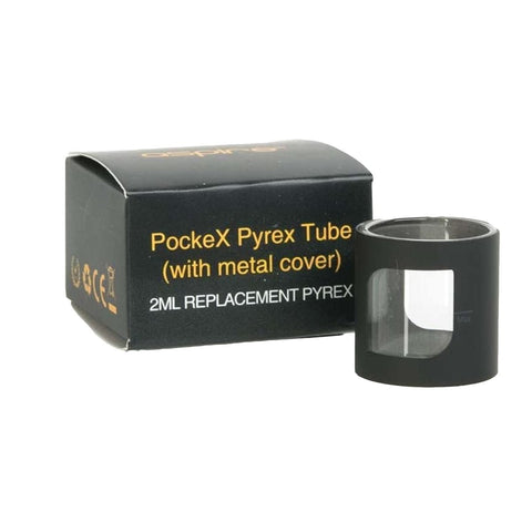 Buy cheapest online Aspire PockeX Replacement Glass Metal Sleeve Black at lowest price in uk