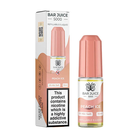 Buy cheapest online Bar Juice 5000 10ml E-liquids (BOX OF 10) Peach Ice at lowest price in uk