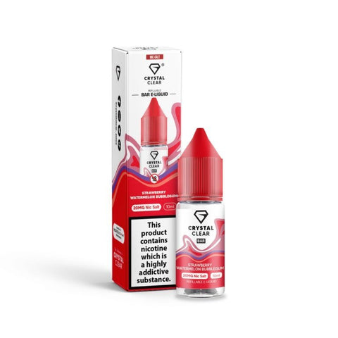 Buy cheapest online Crystal Clear - 10ml - Nic Salt (BOX OF 10) Strawberry Watermelon Bubblegum 10mg at lowest price in uk